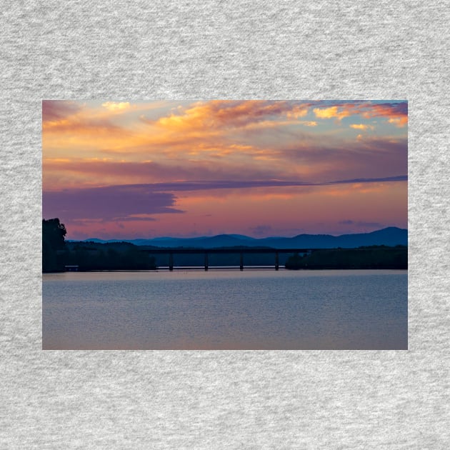 Railroad Bridge over Lake Hartwell by Ckauzmann